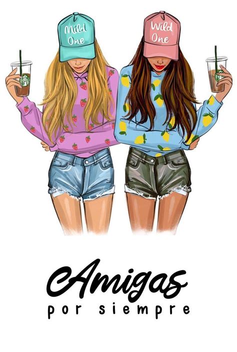 dibujos de mejores amigas